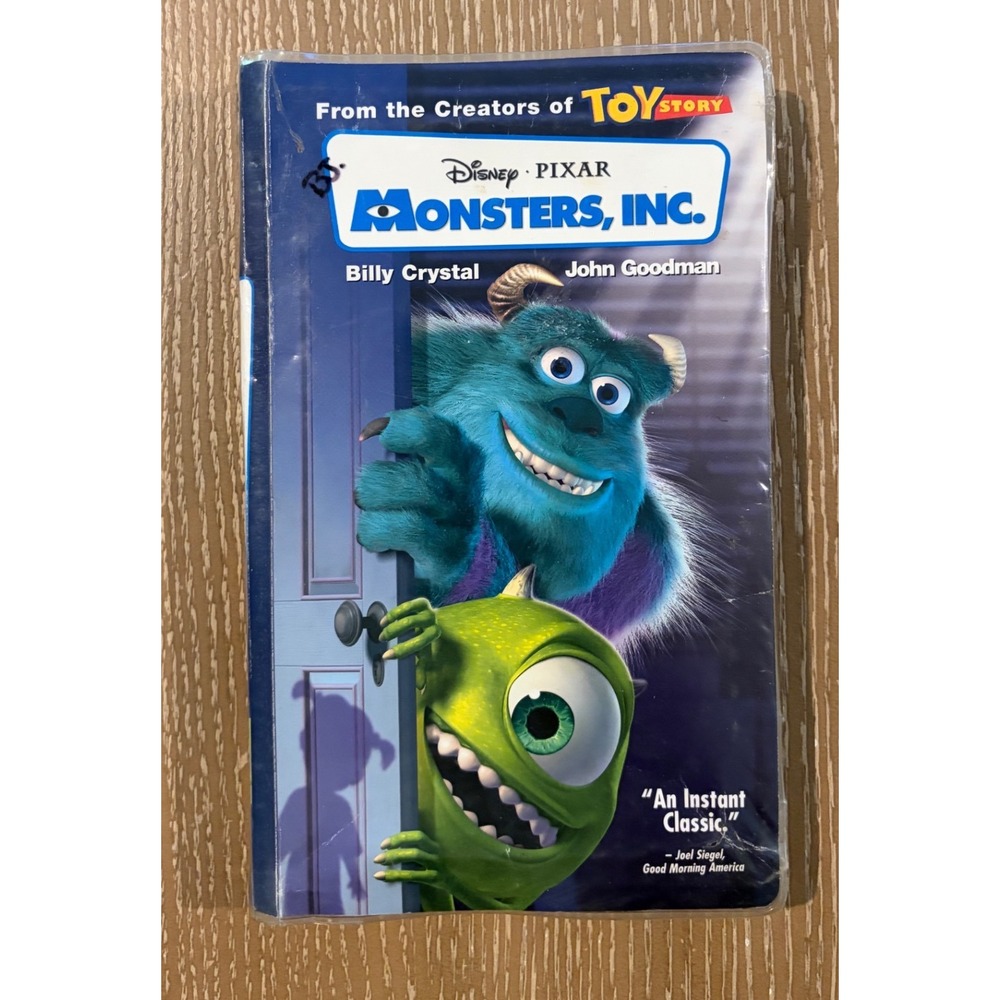 Disney Pixar Monsters Inc VHS Blue Tape Original Clamshell Case 2002 Movie